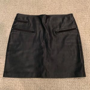 Faux Tight Leather Skirt